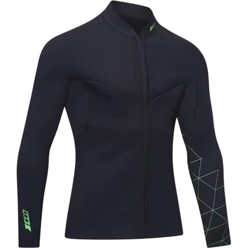 Wetsuit Top Men&Women 3mm Neoprene Wetsuits Jacket,Front Zipper Long